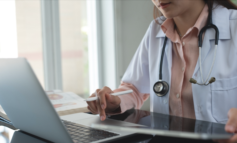 doctor with laptop